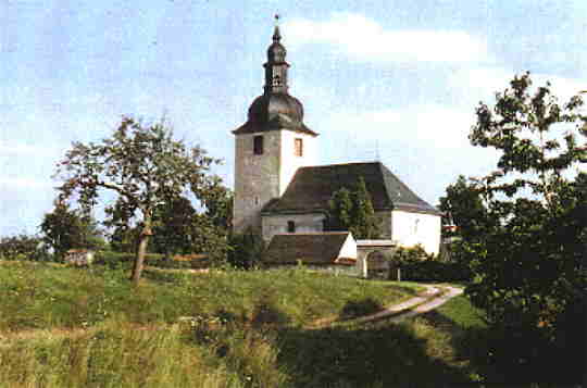 Die Göschitzer Kirche, einst dem Apostel Jacobus d.Ä. geweiht