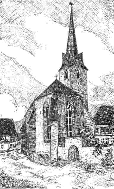 Die Rödersdorfer Kirche aus östlicher Blickrichtung